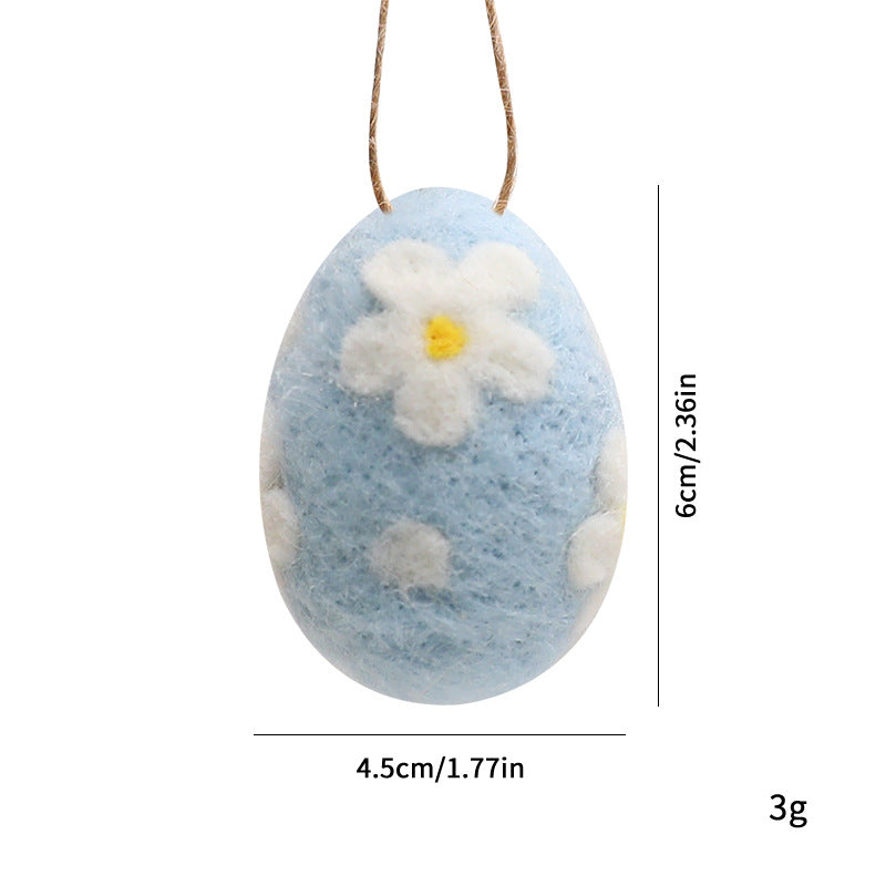 Wholesale Easter Egg Simulation Wool Felt Foam Egg DIY Decoration Easter Decoration